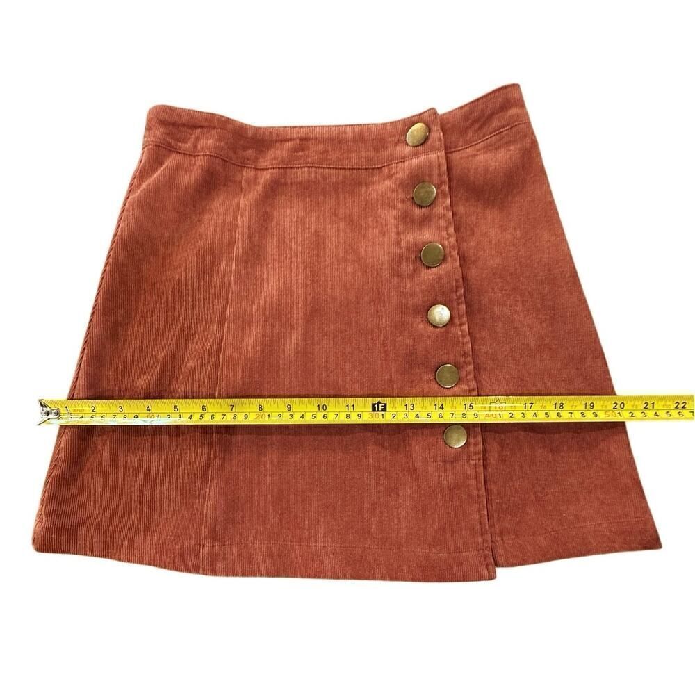 Entro Corduroy A Line Button Up Y2K Mini Skirt SZ Small Academia Back to School - Picture 10 of 12